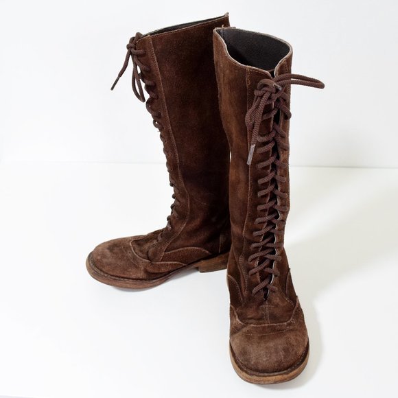BEDSTU Genuine Brown Leather Suede Lace Up Boots | Size 6 - Picture 3 of 9